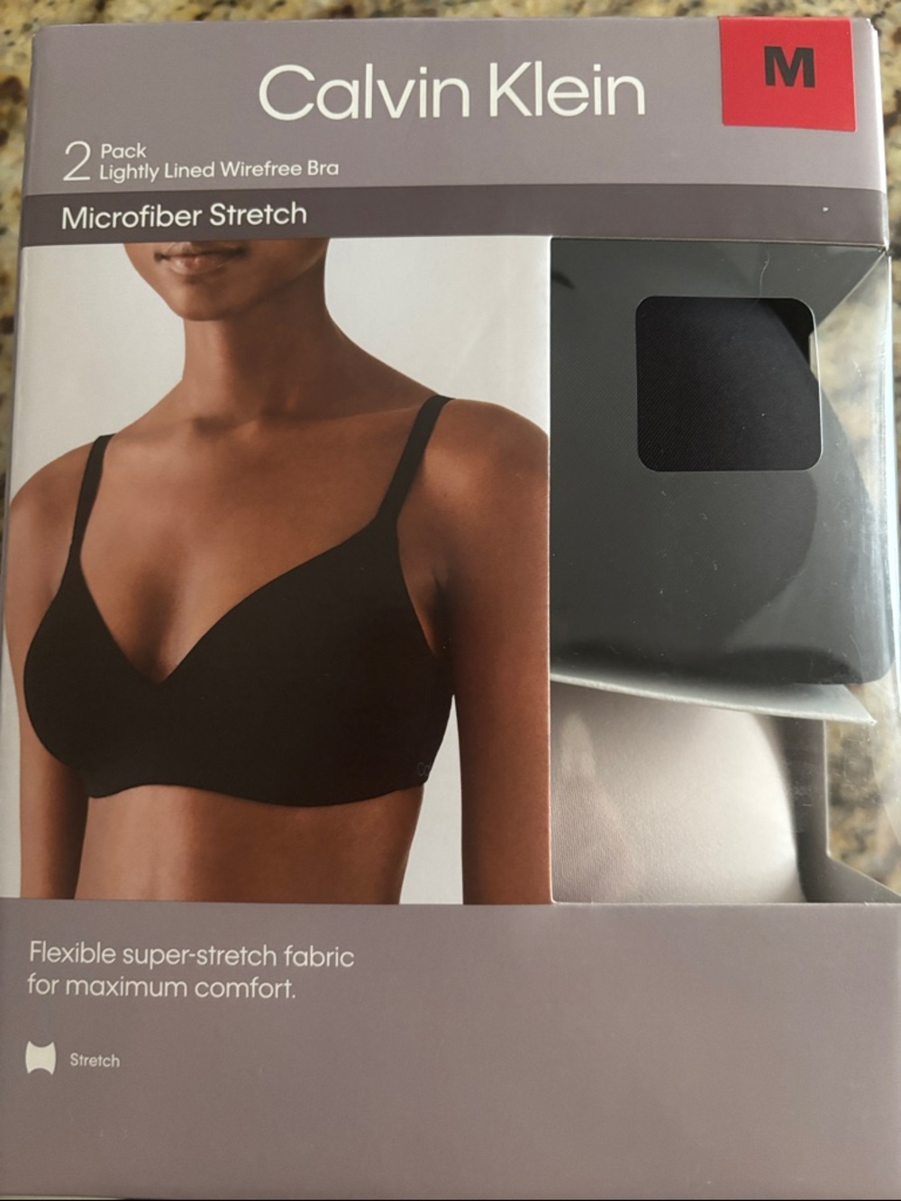 Calvin Klein 2-Pack Lightly Lined Wirefree Bras - Black & Nude